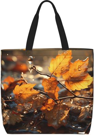 Generic Autumn Leaves Women Handbag Lightweight Shopping Bag Reusable Handbags For Travel Work Yoga