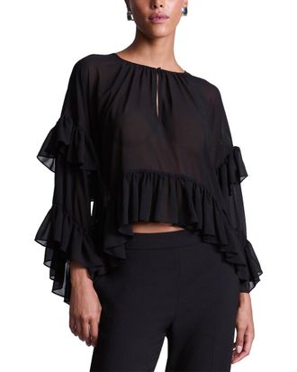 Bcbgmaxazria Bcbgmaxazria Ruffle Swing Top