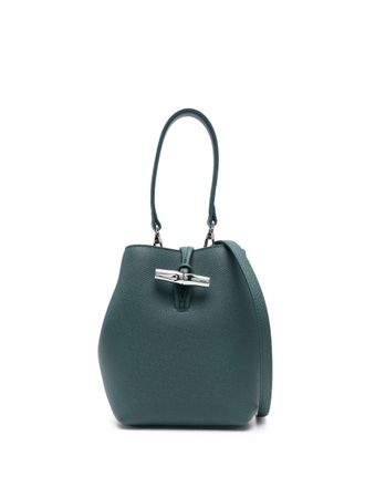 Longchamp Le Roseau XS bucket-tas - Blauw