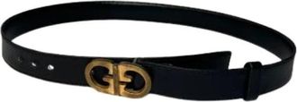Gucci Pre-owned Vintage Leren Riem - Dames - Vintage Accessoires - Zwart - ONE Size - Leer - Vintage