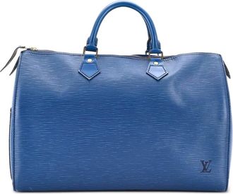 Louis Vuitton Speedy Handbag Epi Leather 35 satchel - Blauw