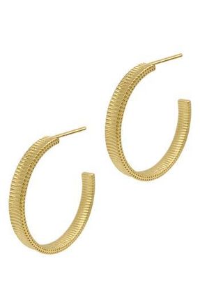 Adornia Ripple 38mm Hoop Earrings in Yellow at Nordstrom Rack