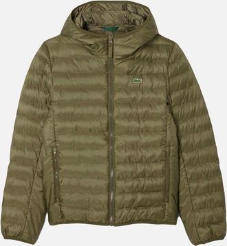 Lacoste Mens Lacoste Quilted Puffer Jacket Khaki Green - Tan - Size: 40/Regular