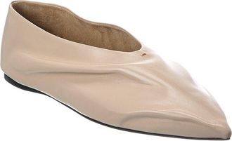 Khaite Khaite Miriam Leather Ballerina Flat