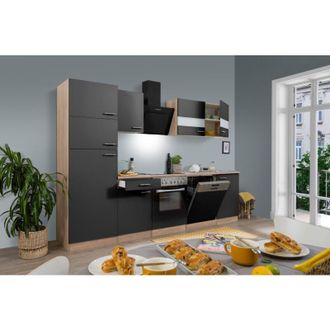 Respekta Cucina blocco cucina blocco cucina componibile rovere grigio merle 280 cm Respecta