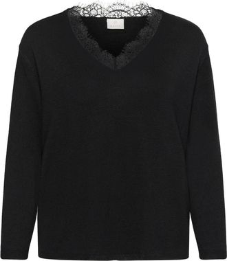 Kaffe Maglia Scollo a V - - Knitwear - Donna - Nero - S