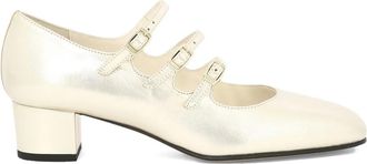 Carel 40mm Kina triple-buckle leather pumps - women - Calf Leather/Calf Leather/Calf Leather - 38 - Gold