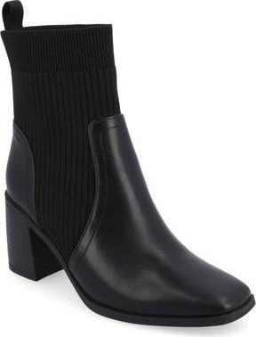 Journee Collection Harlowe Knit Bootie in Black at Nordstrom Rack, Size 7.5