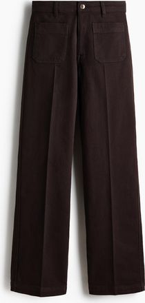 H&M Wide High Jeans - Brown