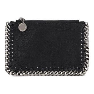 Stella McCartney Stella McCartney, Wallets & Cardholders, female, Black, Size: ONE SIZE Falabella Zip Cardholder
