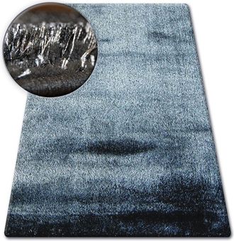 RugsX Alfombra shaggy verona negro/plateado black 80x150 cm