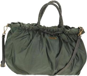 Prada Pre-owned Vintage Nylon Handtas - Dames - Vintage Handtas - Groen - ONE Size - Nylon - Vintage