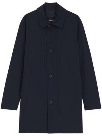 HUGO BOSS Regular Fit Coat with Classic Collar and Minimalist Design