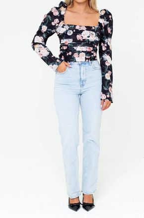 BuddyLove Duchess Pleated Long Sleeve Top In Smocked Back
