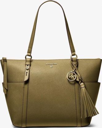 Michael Kors Sullivan Large Saffiano Leather Top-Zip Tote Bag