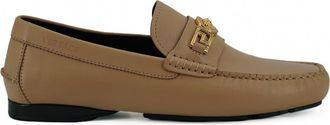 Versace Mens Medusa Buckle Loafers Leather Style - Tan - Size EU 43
