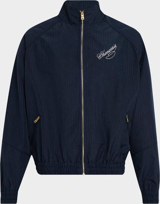 Willy Chavarria Men & apos;s Ruff Rider Pinstripe Track Jacket