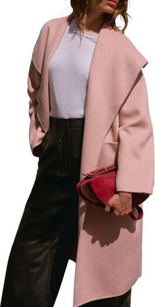 Mint Velvet Wool Blend Hand Finished Coat in Light Pink at Nordstrom, Size X-Large