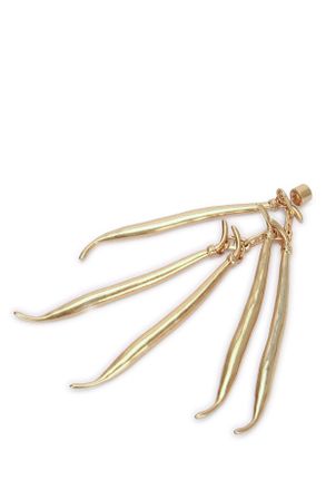 Jacquemus Womens Les Boucles Haricots Gold Principal:brass Aluminium Earrings