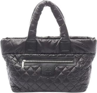 Chanel Pre-owned Coco Cocoon Nylon Leather Tote Bag - Dames - Vintage Shopper - Zwart - ONE Size - Nylon - Vintage