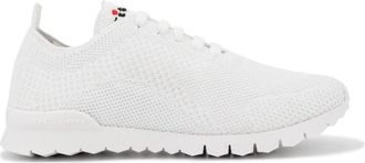 Kiton Witte Gebreide Sneakers - Dames - Sneakers - Wit - 38 EU - Schoenen