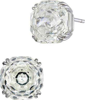 Savvy Cie Jewels Silver Cz Stud Earrings