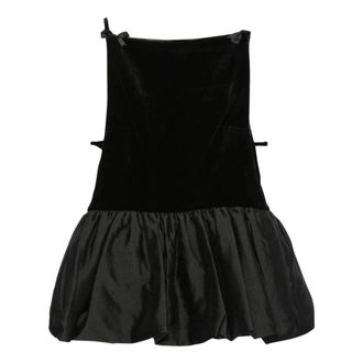 Self Portrait Fluwelen Top met Ballonzoom - Dames - Tops - Zwart - Maat: S Taf