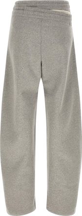 The Attico Double Asymmetrical Waist Cotton Joggers - Gray