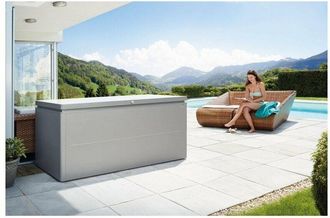 BIOHORT Arcon baul metalico Biohort loungebox 200 color plata metalizada