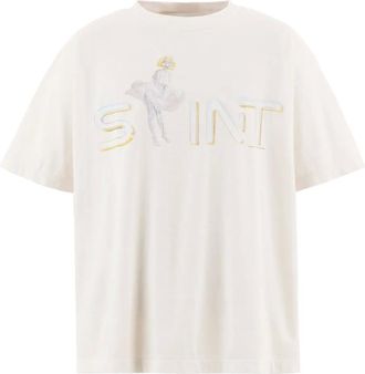 Saint Mxxxxxx graphic-print cotton T-shirt - White