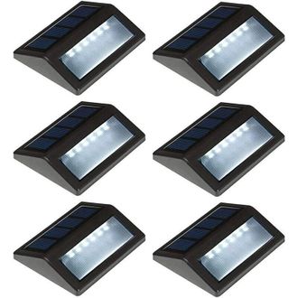 OEM Juego De 6 Luces Solares Exteriores Impermeables, Ideales Para Barandillas, Patios, Vallas Y Caminos. Luz Led Blanca Diurna