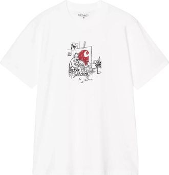 Carhartt Work in Progress S/S Old Painter T-Shirt - Heren - T-shirts - Wit - L - Katoen - Tops