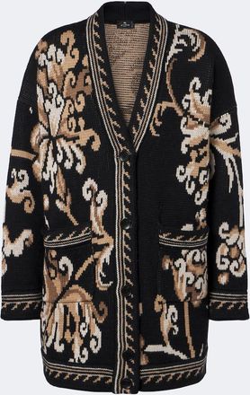 Etro Jacquard wool cardigan