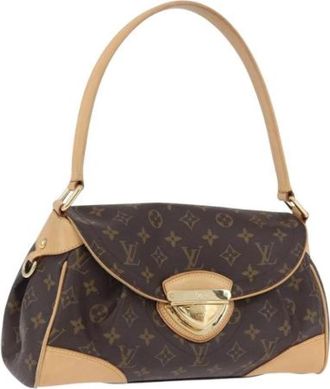 Louis Vuitton Pre-owned Monogram Shoulder Bag - Dames - Vintage Schoudertas - Bruin - ONE Size - Leer - Vintage