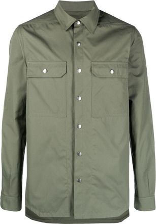 Rick Owens cotton shirt jacket - men - Cotton/Polyester - 50 - Green