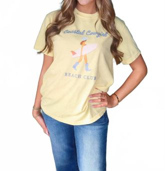 Comfort Colors Coastal Cowgirl Tee In Yellow