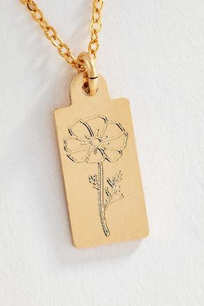 Set & Stones Tawney Birth Flower Necklace