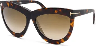 Tom Ford Cat-Eye Tortoiseshell Sunglasses - Brown