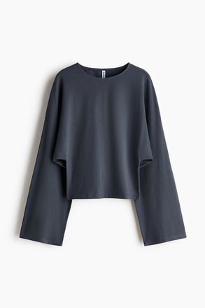 H&M Jerseyshirt mit Fledermaus&auml;rmeln - Blue