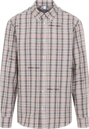 Off-white Check Katoenen Shirt - Heren - Casual Overhemden - Veelkleurig - XL - Katoen - Overhemden