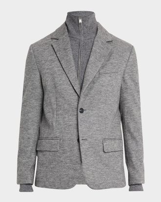 SIMKHAI Men & apos;s Tristen Single-Breasted Wool Blazer