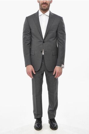 Corneliani Virgin Wool Suit LEADER with Micro Houndstooth Pattern size 102