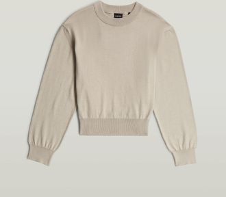 G-Star Rib Knit Sweat Trui - Beige - Dames