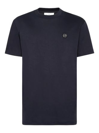 Philipp Plein Katoenen T-shirt met logopatch - Blauw