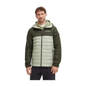 Columbia Powder Lite II Hooded Jacket - Heren - Ski Jassen - Groen - M - Leer - Fitness