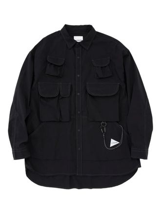 And Wander cotton-blend shirt - Black