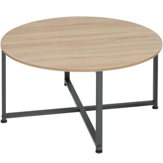 TecTake Mesa de centro 88,5x47cm, madera industrial clara, roble Sonoma