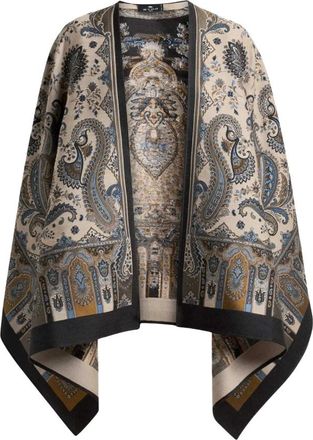 Etro Mantella Jacquard - Dames - Wintersjaals - Veelkleurig - ONE Size - Wol - Accessoires