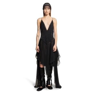 Ann Demeulemeester Washed Ramage Jacquard Midi Slip Dress