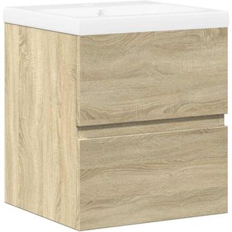 vidaXL Set De Muebles De Ba&ntilde;o 2 Pzas Madera Contrachapada Roble Sonoma Vidaxl